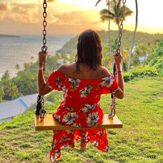 VESTIDO MAXI OFF-SHOULDER | BAND OF GYPSIES | TALLA S