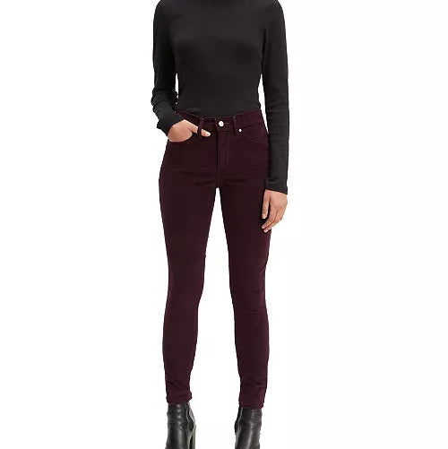 PANTALÓN DE PANA SKINNY COLOR VINO PARA MUJER | LEVI'S | TALLA 26 (XS)
