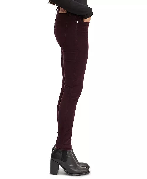 PANTALÓN DE PANA SKINNY COLOR VINO PARA MUJER | LEVI'S | TALLA 26 (XS)