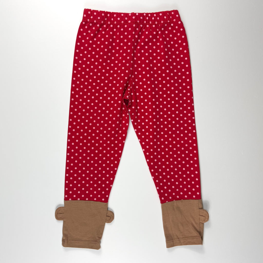 LEGGINGS ROJOS CON DETALLE DE RENO | 4T
