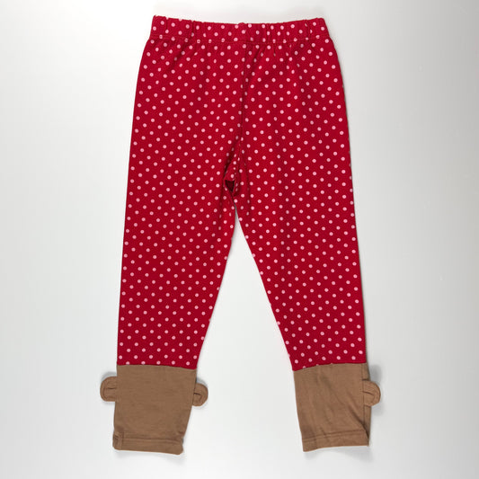 LEGGINGS ROJOS CON DETALLE DE RENO | 4T