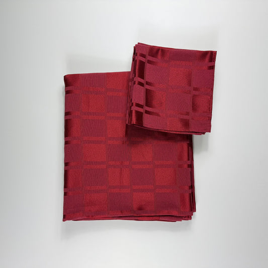 SET DE MANTEL ROJO RECTANGULAR