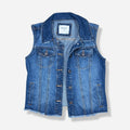 CHALECO JEAN SIN MANGAS PARA MUJER | MUDD | TALLA XS