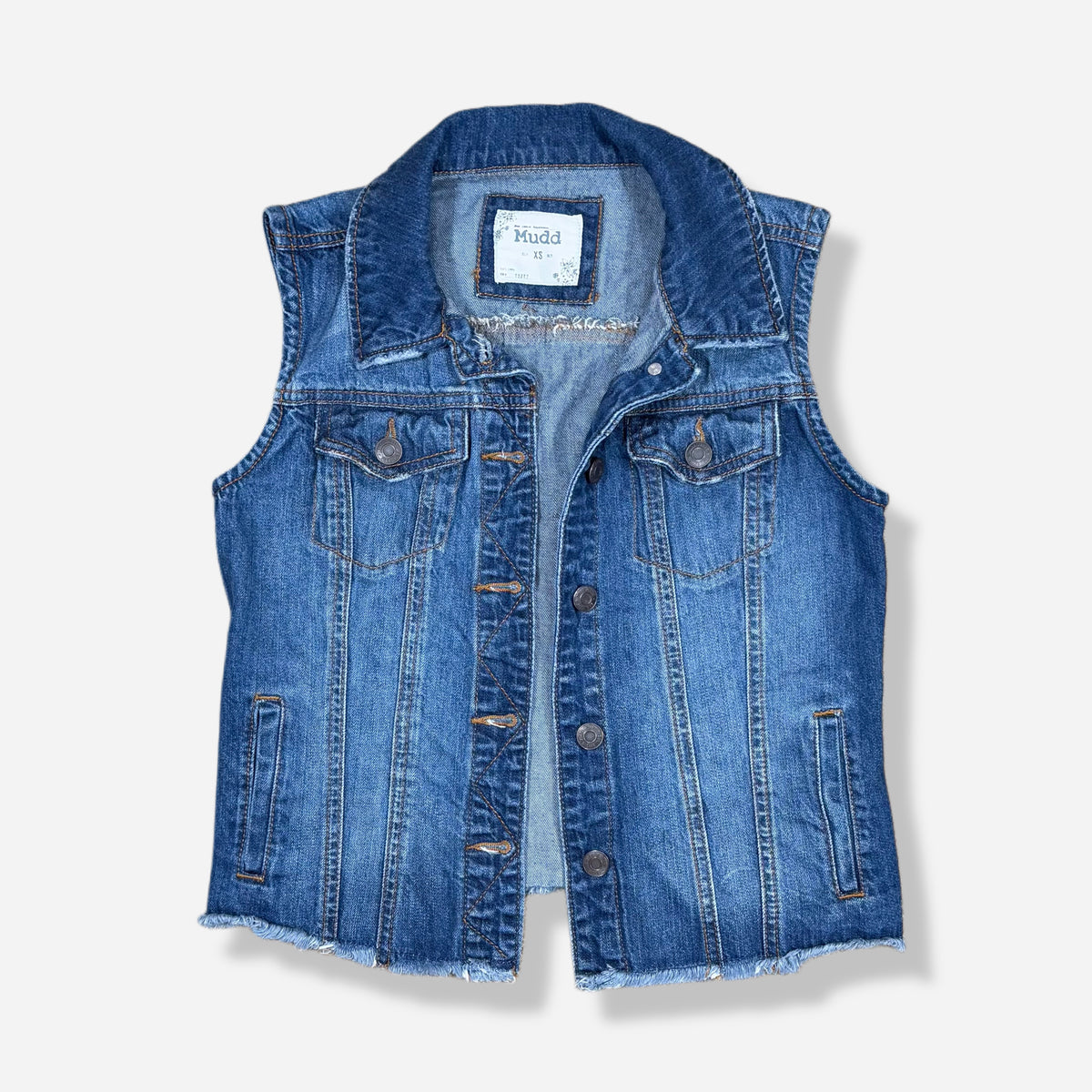 CHALECO JEAN SIN MANGAS PARA MUJER | MUDD | TALLA XS