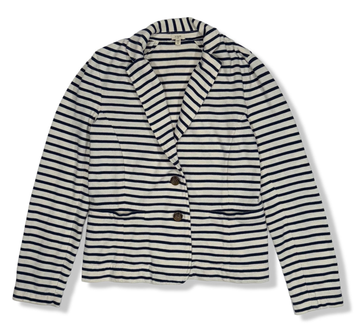 BLAZER DE ALGODÓN CON RAYAS AZUL MARINO | J.CREW | TALLA XS