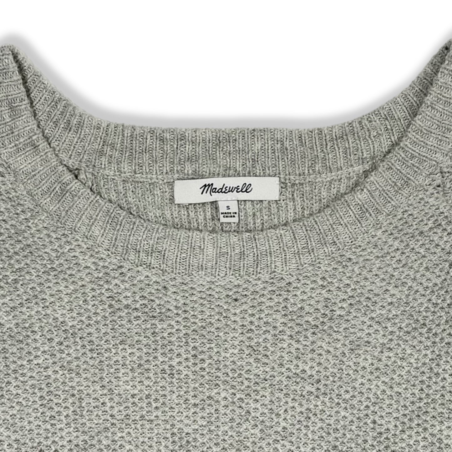 SWEATER TEJIDO GRIS | MADEWELL | TALLA S