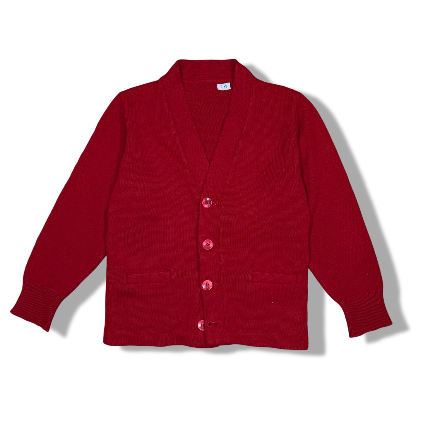 CARDIGAN ROJO CLÁSICO PARA NIÑAS | S