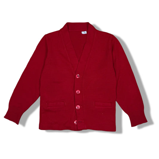 CARDIGAN ROJO CLÁSICO PARA NIÑAS | S