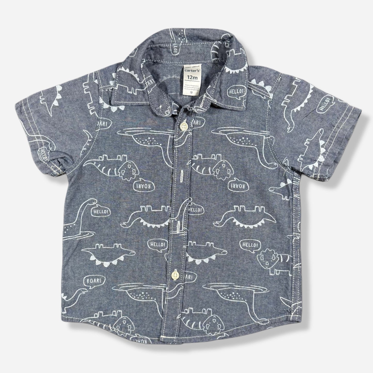 CAMISA DE DINOSAURIOS PARA BEBÉ | CARTER'S | 12M