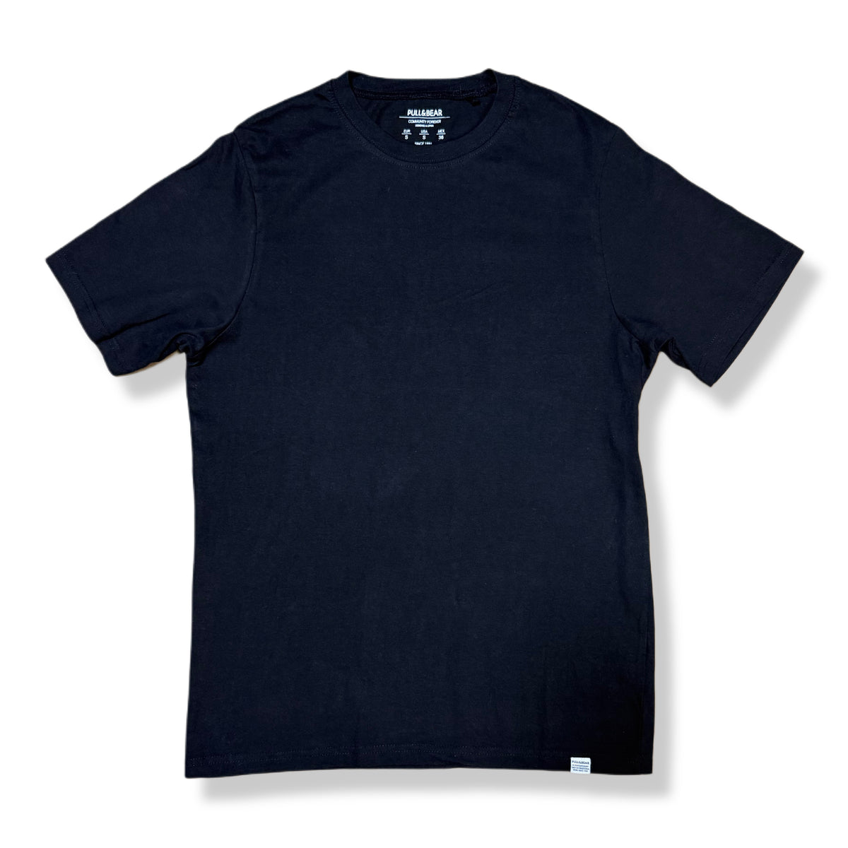 T-shirt negro básico para hombre Pull&Bear talla S, ropa de segunda mano en República Dominicana