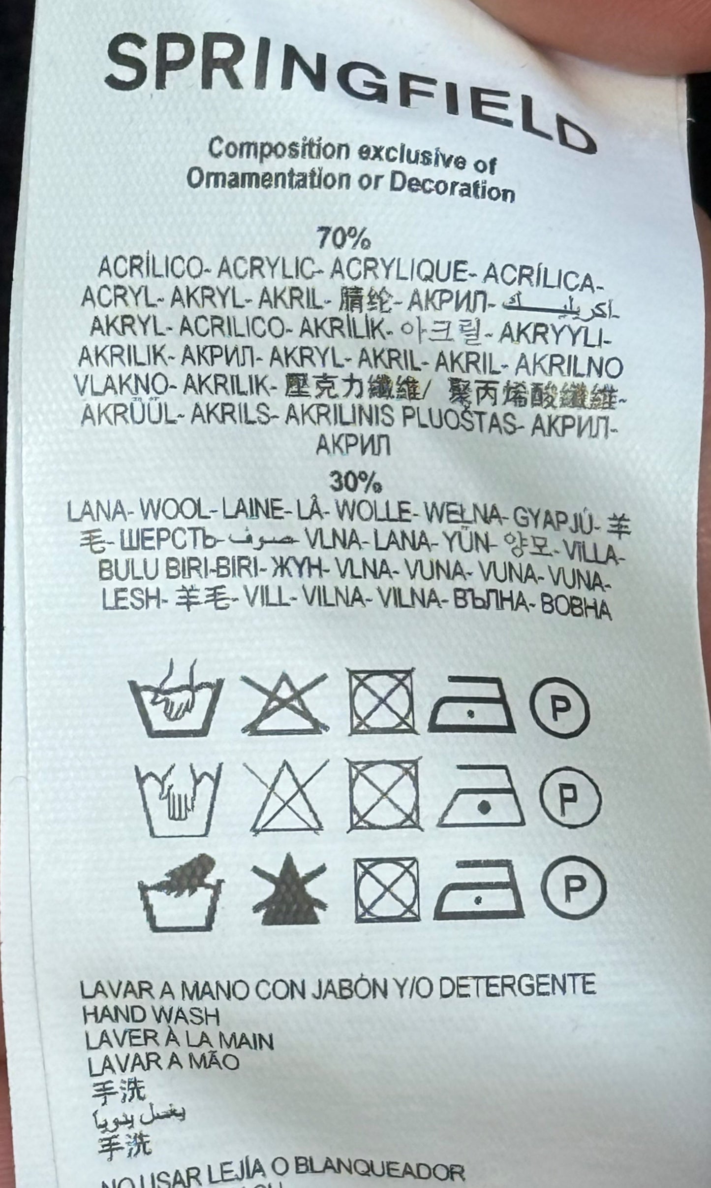 SWEATER CUELLO CHAL PARA HOMBRE | SPRINGFIELD | TALLA M