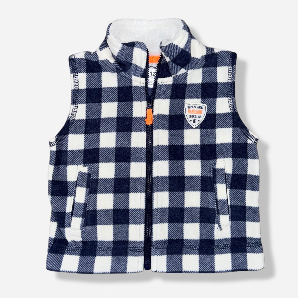 CHALECO DE CUADROS PARA BEBÉ | CARTER'S | TALLA 12 MESES