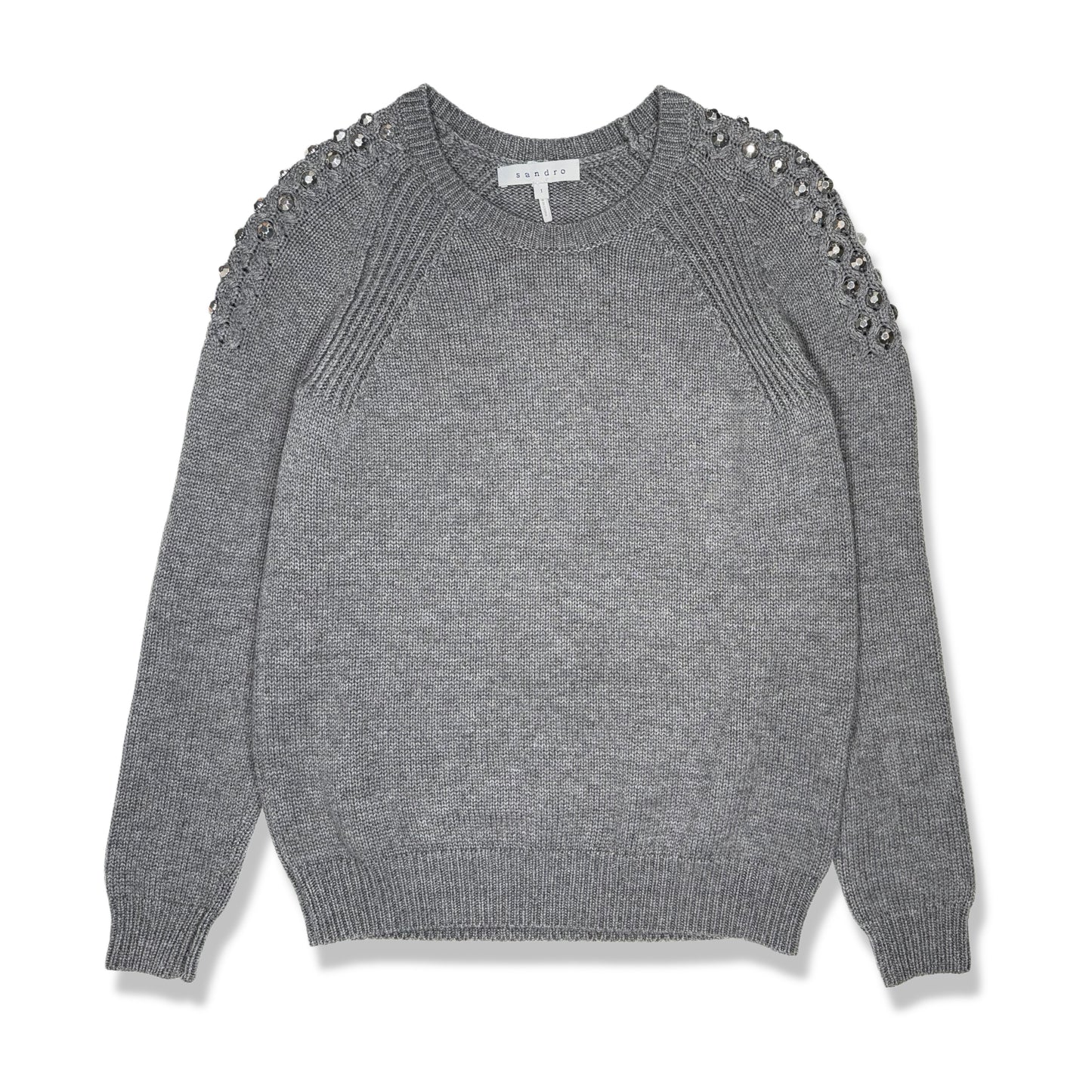 SWEATER DE LANA CON APLICACIONES | SANDRO | TALLA 1 (US 4)