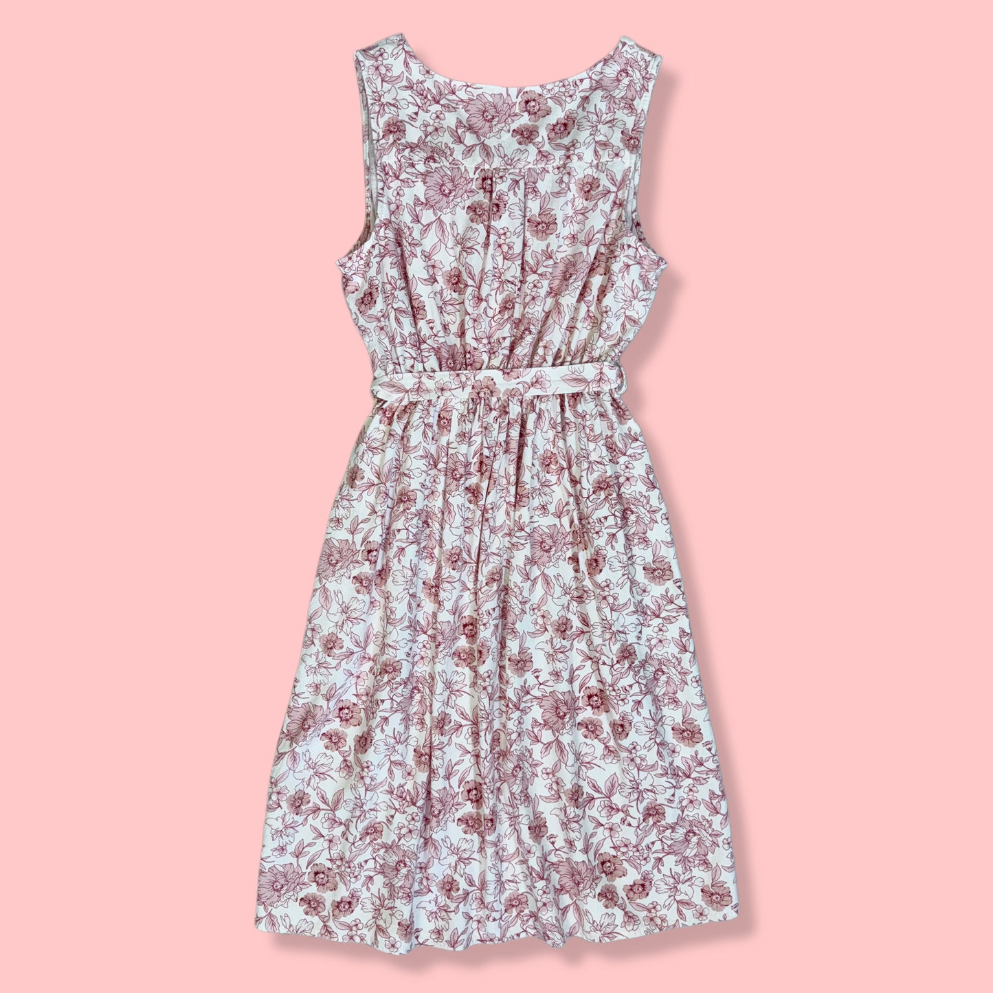 VESTIDO FLORAL DE LINO CON BOLSILLOS | MONTEAU LOS ANGELES | L
