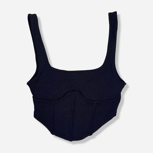 CROP TOP NEGRO | PULL & BEAR | S