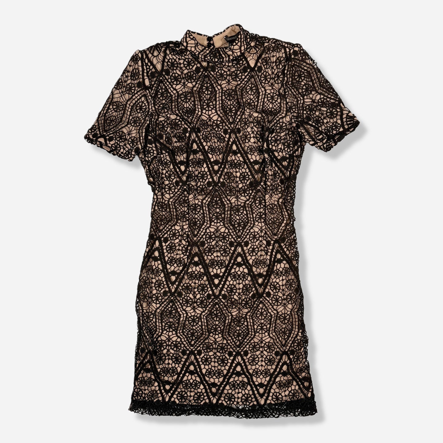 VESTIDO DE ENCAJE NEGRO | FOREVER 21 | S