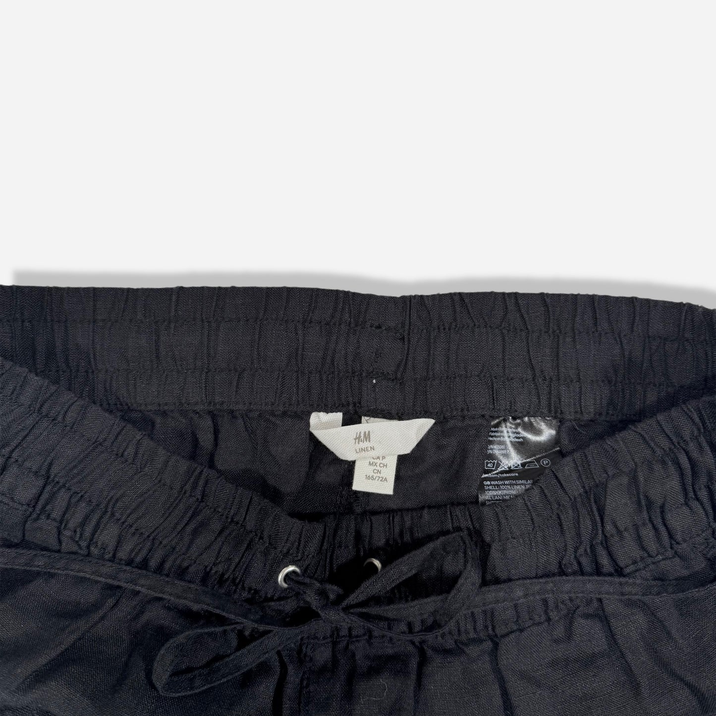 PANTALÓN DE LINO NEGRO | H&M | S