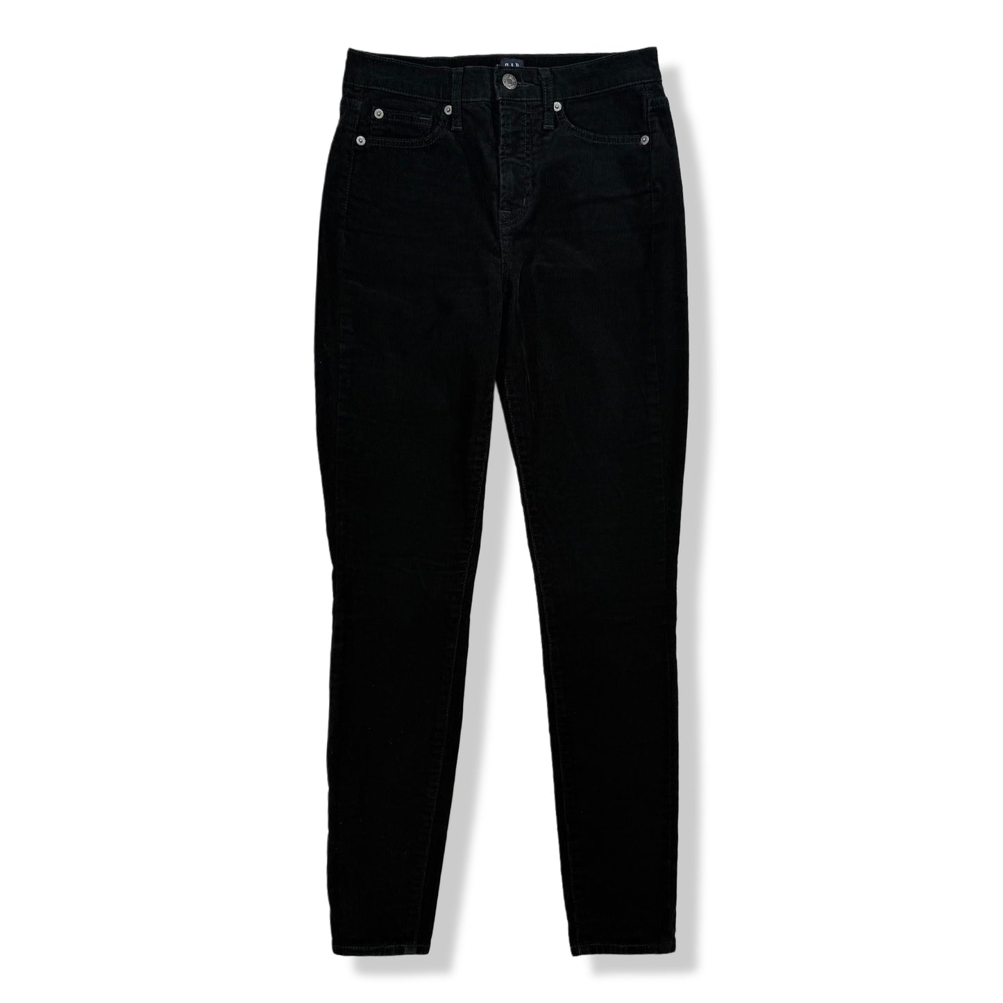 PANTALÓN DE CORDUROY NEGRO TRUE SKINNY | GAP | TALLA 0