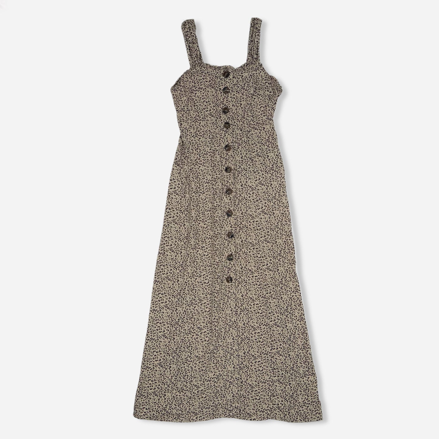 VESTIDO MAXI ANIMAL PRINT CON BOTONES | JAPNA | S