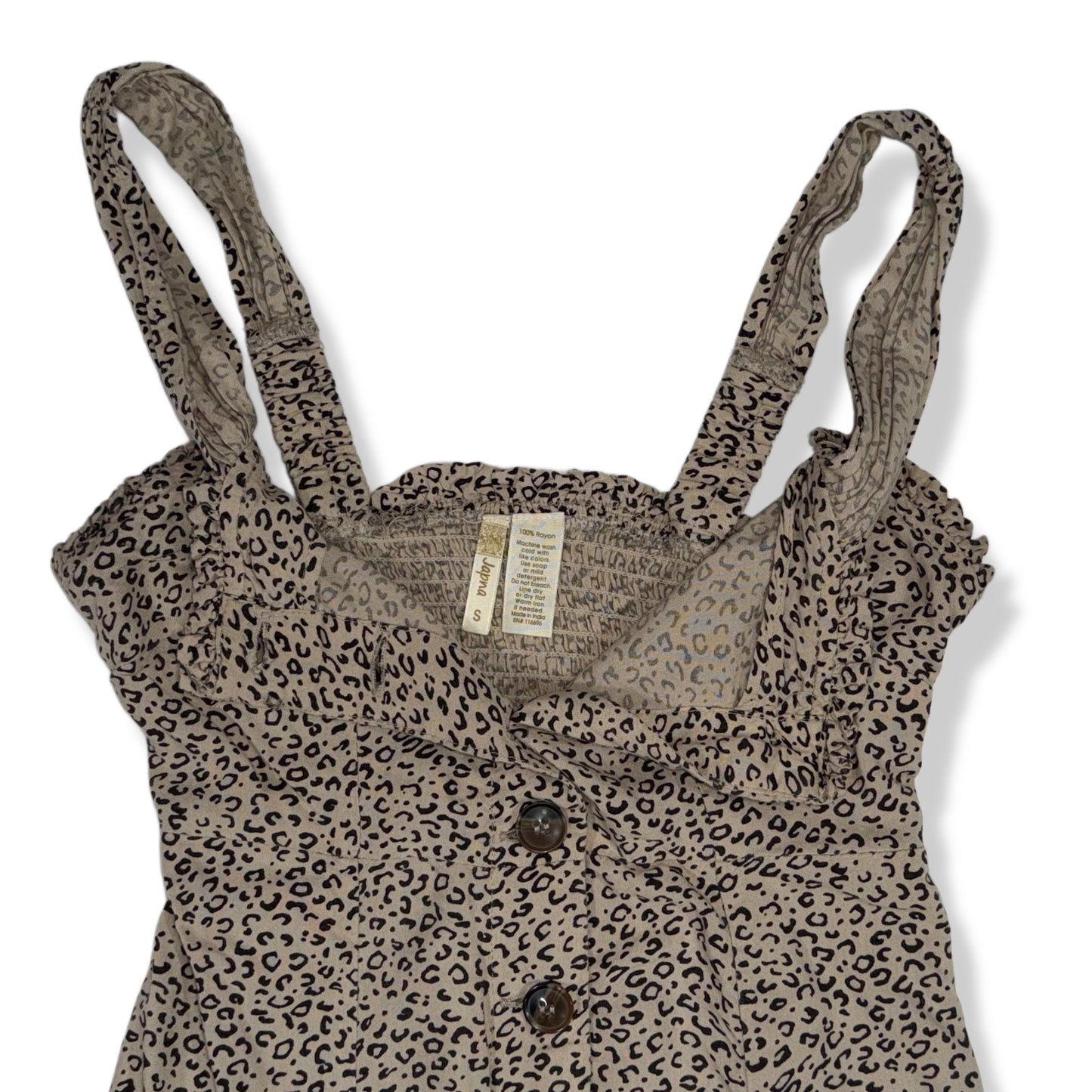 VESTIDO MAXI ANIMAL PRINT CON BOTONES | JAPNA | S