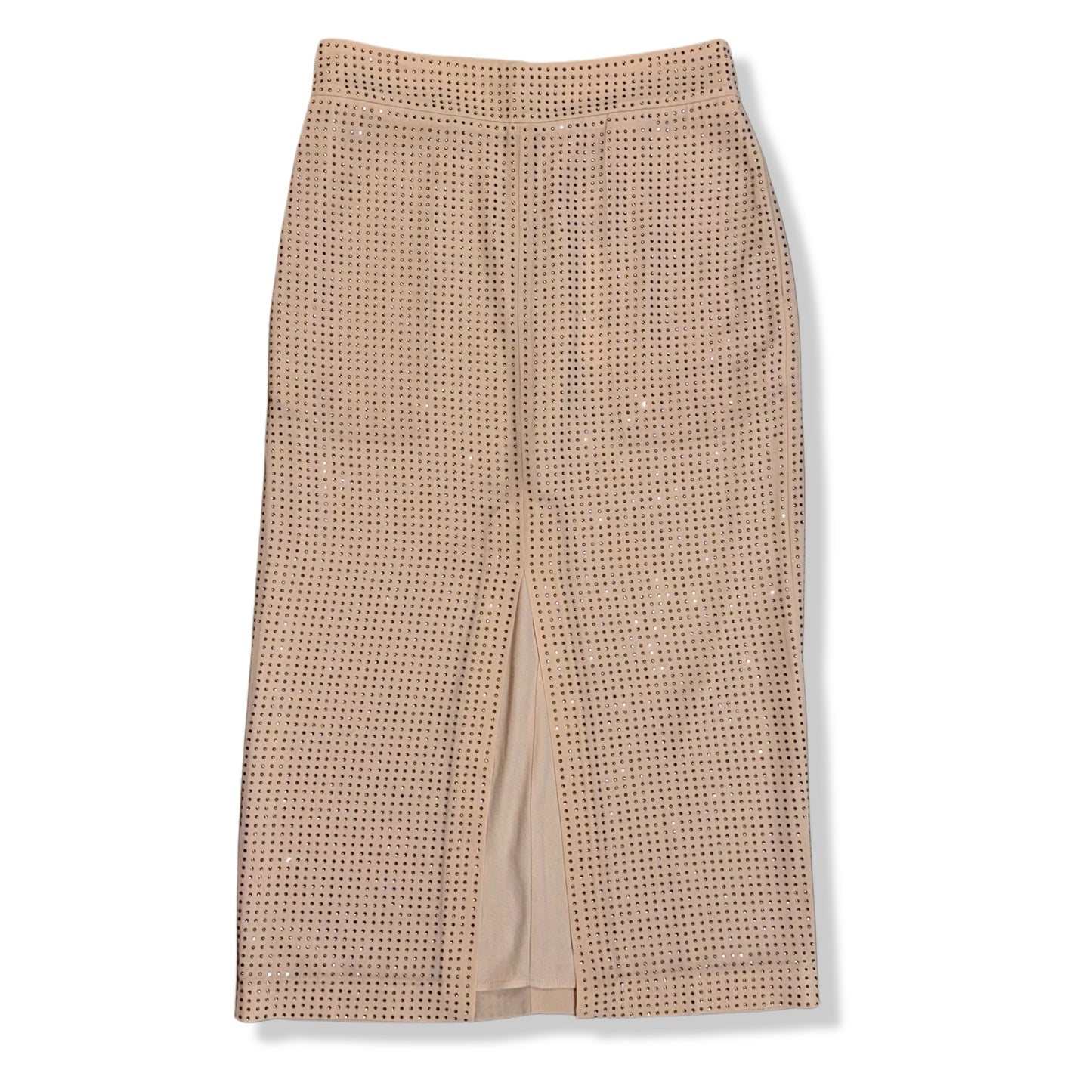 FALDA MIDI DE TIRO ALTO CON ADORNOS Y ABERTURA DELANTERA | REISS | TALLA 4