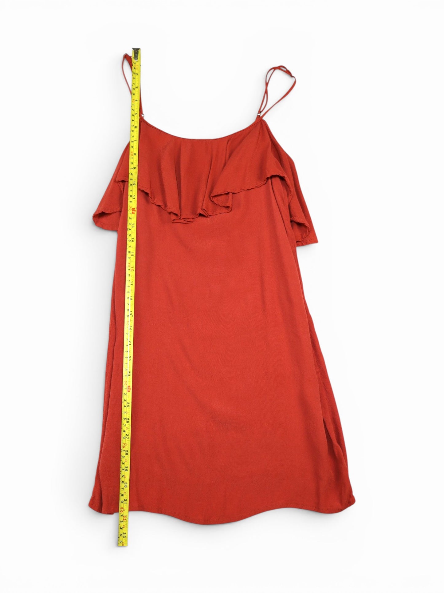 VESTIDO CORTO CON HOMBROS DESCUBIERTOS | FOREVER 21 | TALLA S