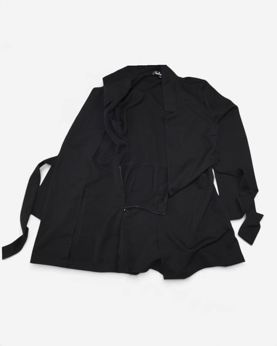 Romper negro estilo blazer con lazo para mujer Lulus talla XS, foto 6