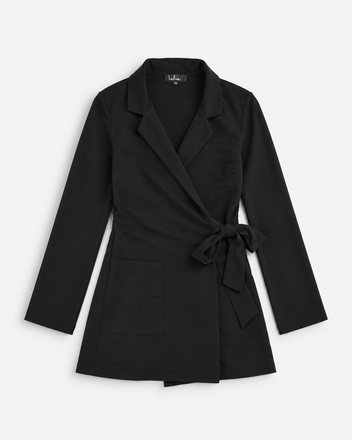 Romper negro estilo blazer con lazo para mujer Lulus talla XS, foto 8