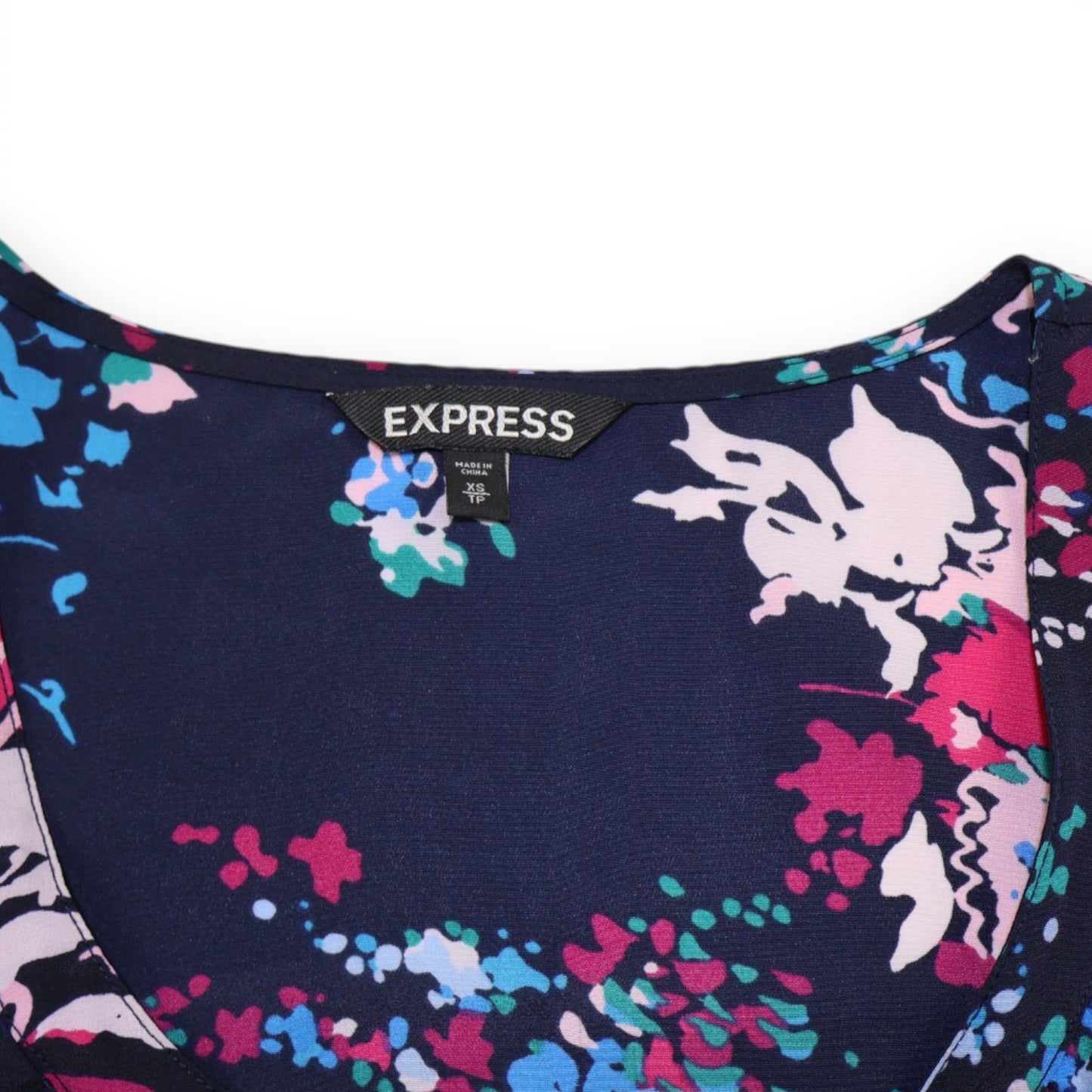 VESTIDO CORTO CON ESTAMPADA FLORAL | EXPRESS | TALLA XS