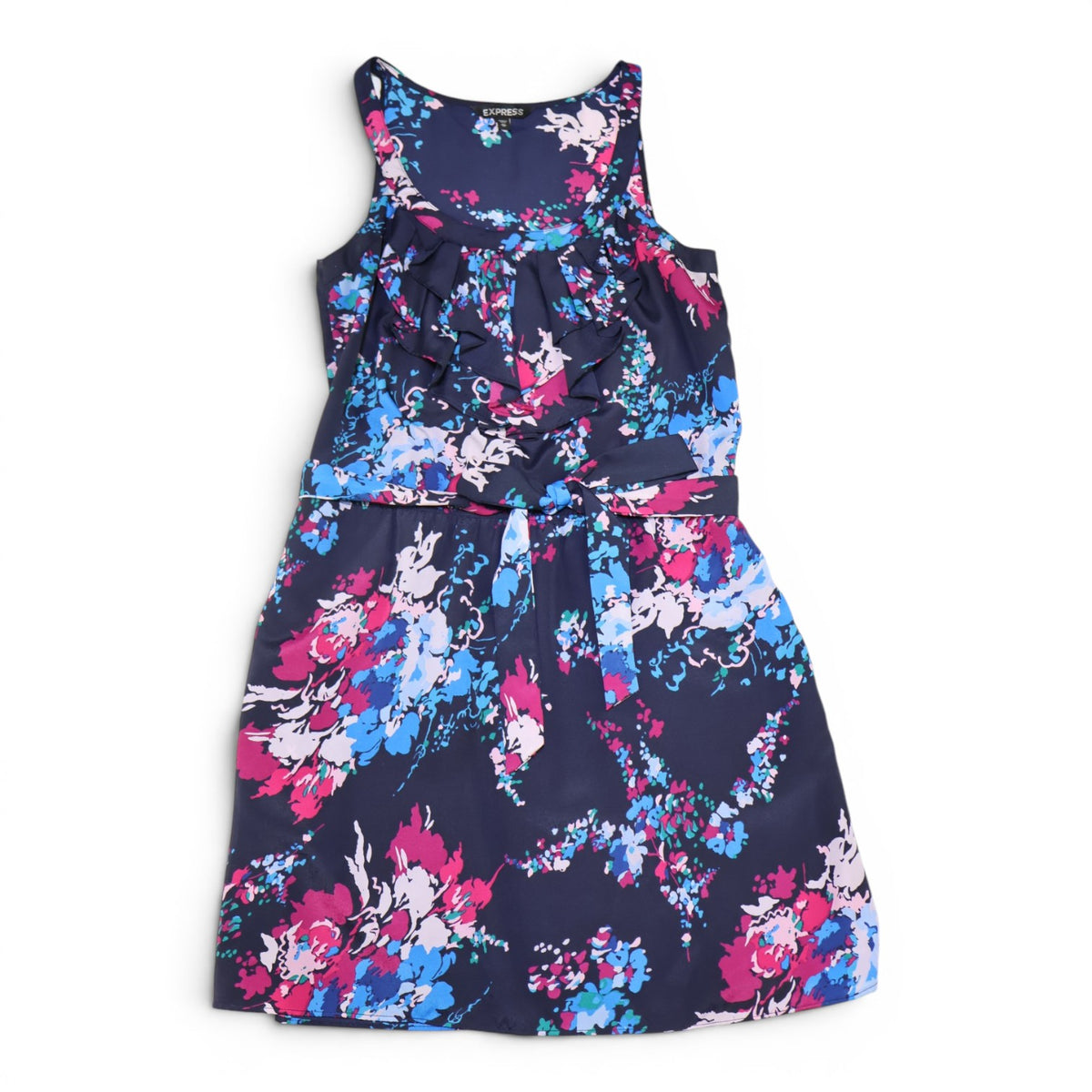 VESTIDO CORTO CON ESTAMPADA FLORAL | EXPRESS | TALLA XS