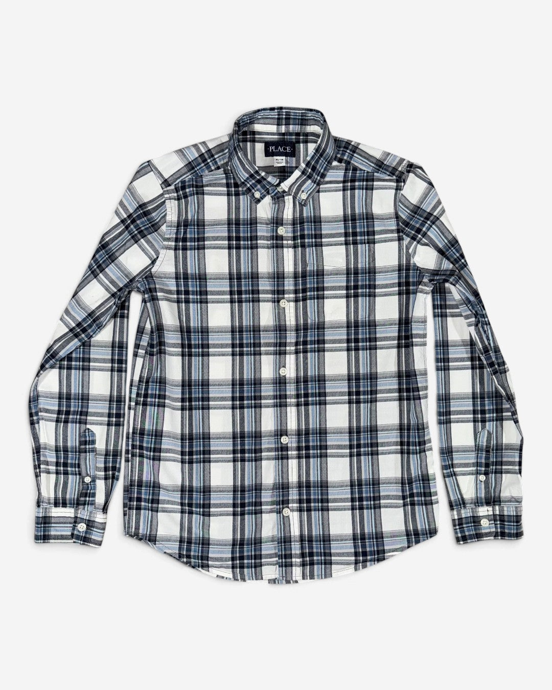 CAMISA DE CUADROS DE MANGAS LARGAS PARA NIÑO | THE CHILDREN'S PLACE | TALLA XL (14)