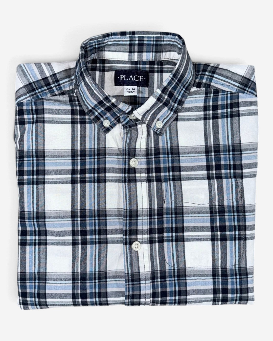 CAMISA DE CUADROS DE MANGAS LARGAS PARA NIÑO | THE CHILDREN'S PLACE | TALLA XL (14)