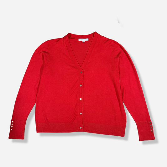 CARDIGAN ROJO CON BOTONES FRONTALES | CLEO | XL