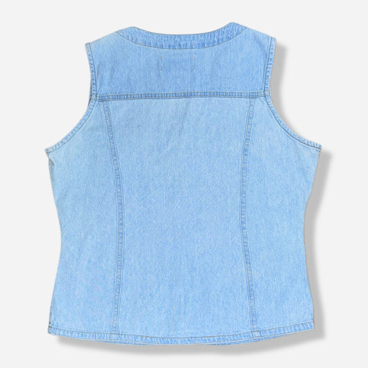 CHALECO DE DENIM CLÁSICO | ABOVE THE CROWD | TALLA M