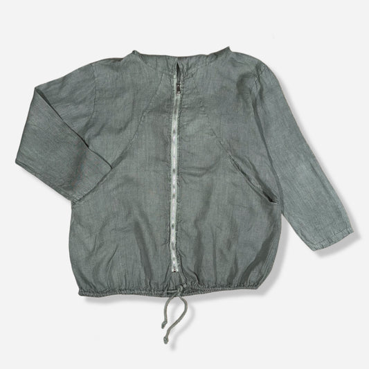 CHAQUETA DE LINO CON CAPUCHA | ELENA MODA | L