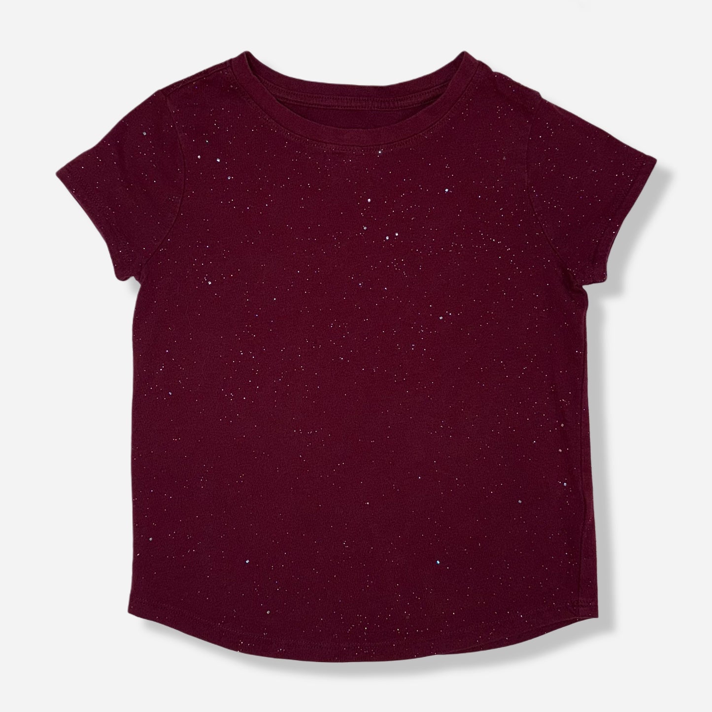 CAMISETA BRILLANTE PARA NIÑA COLOR VINO | CAT & JACK | S (6)