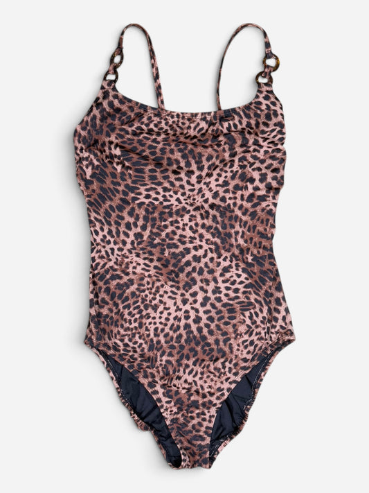 TRAJE DE BAÑO ENTERO CON ESTAMPADO DE ANIMAL PRINT | TIME AND TRU | TALLA XL