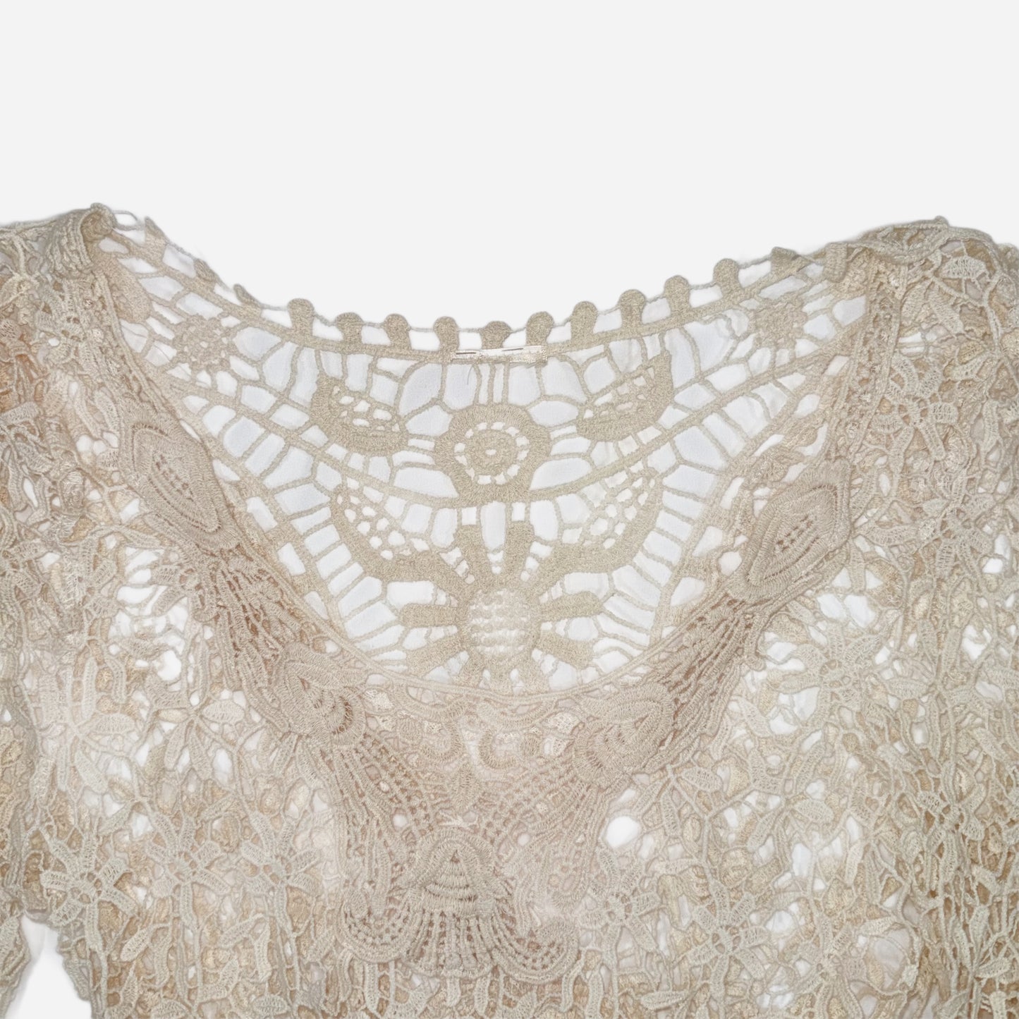 VESTIDO DE PLAYA CON ENCAJE | TALLA M