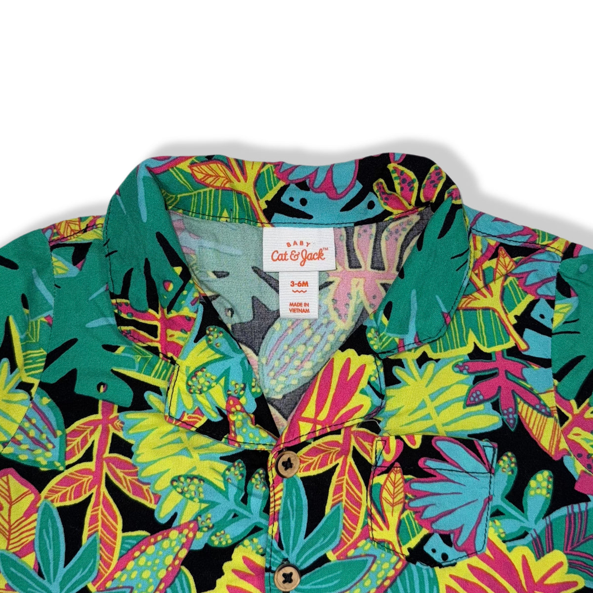 CAMISA HAWAIANA PARA BEBÉ | CAT & JACK | TALLA 3-6M