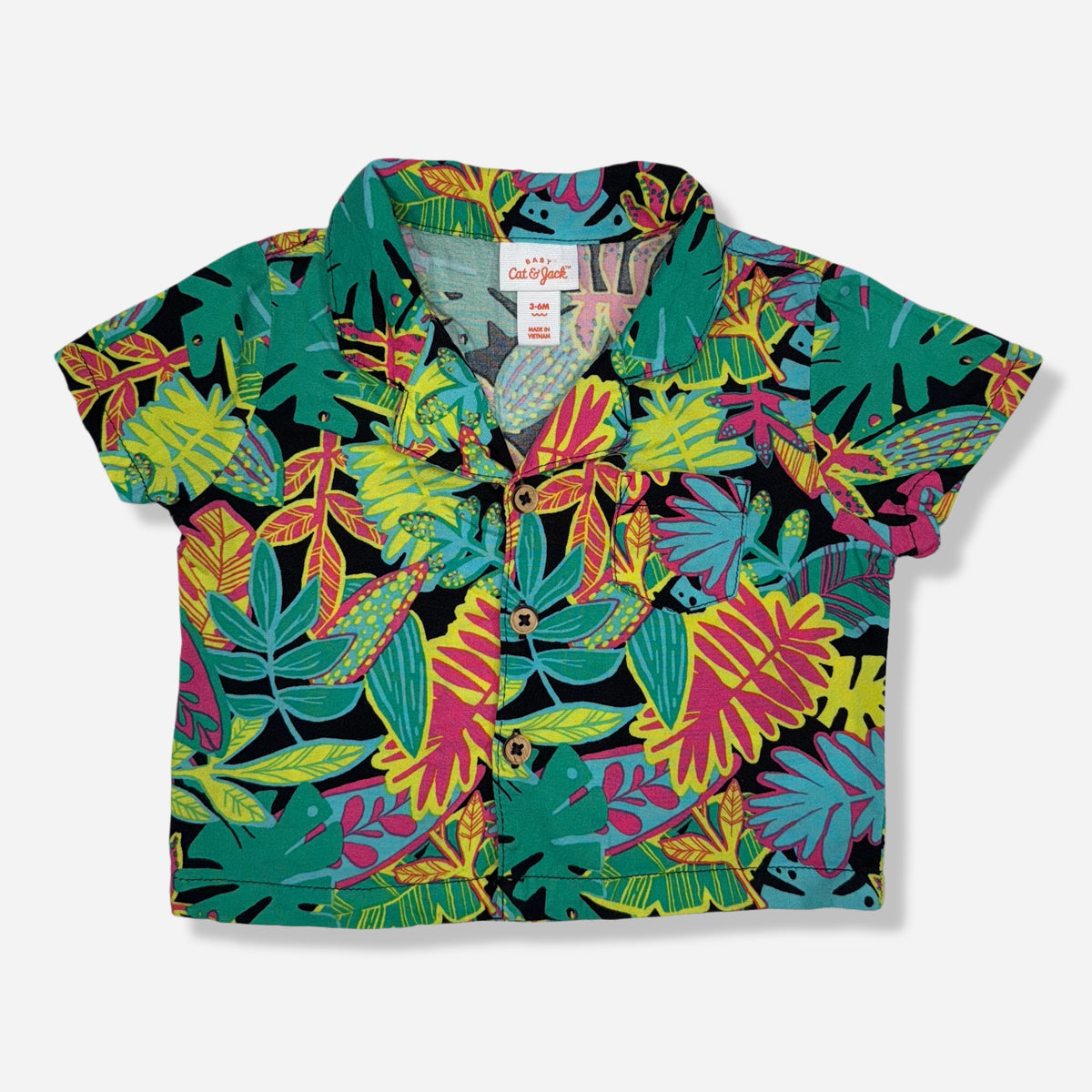 CAMISA HAWAIANA PARA BEBÉ | CAT & JACK | TALLA 3-6M