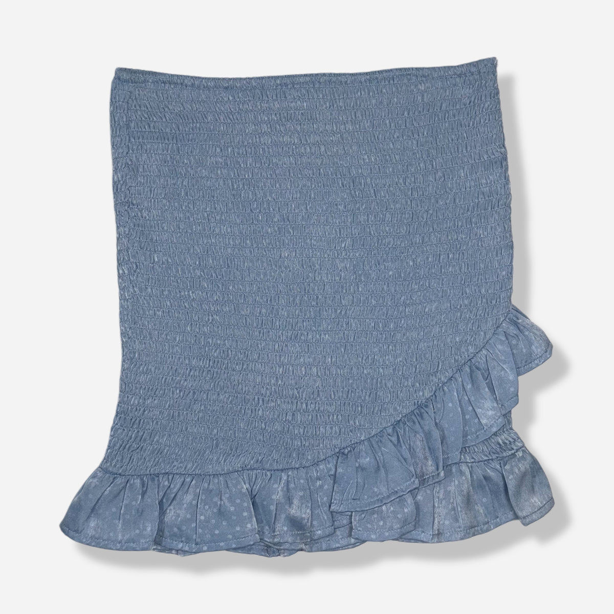 NEW | FALDA CORTA AZUL CON VOLANTES PARA MUJER | HYFVE | TALLA S