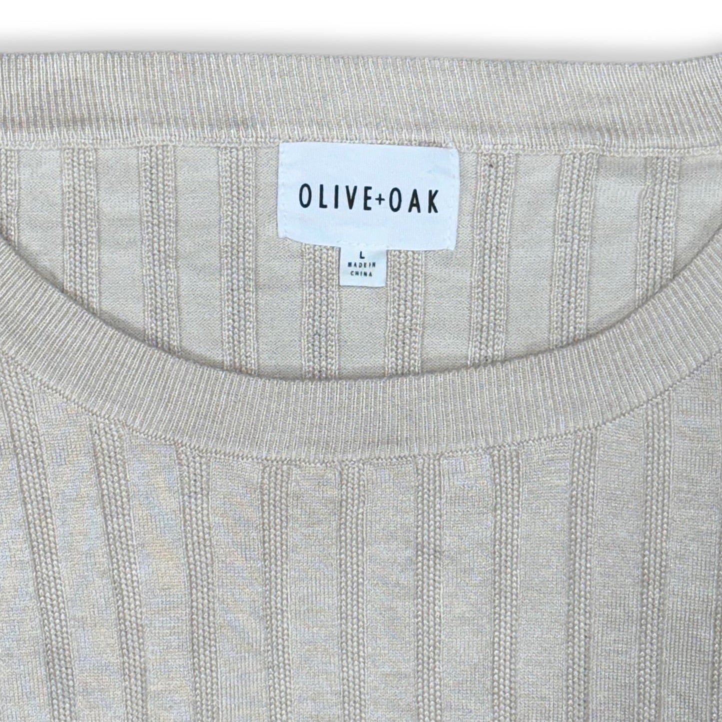 BLUSA TEJIDA BEIGE MANGA LARGA | OLIVE+OAK | L