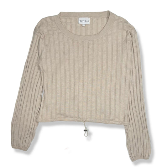 BLUSA TEJIDA BEIGE MANGA LARGA | OLIVE+OAK | L