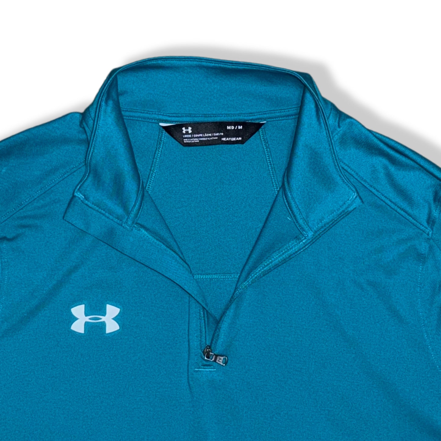 SUÉTER DEPORTIVO 1/4 ZIP TURQUESA | UNDER ARMOUR | TALLA M