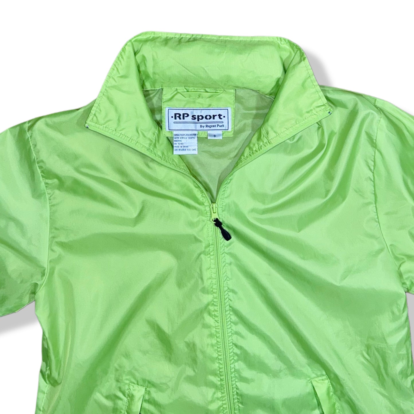 CHAQUETA CORTAVIENTOS VERDE NEÓN PARA HOMBRES | RP SPORT | S