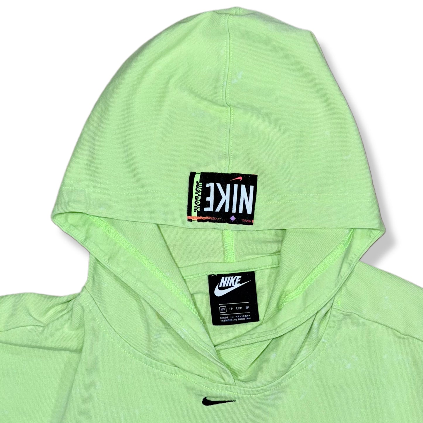 WASHED HOODIE VERDE NEÓN PARA MUJER | NIKE | XS