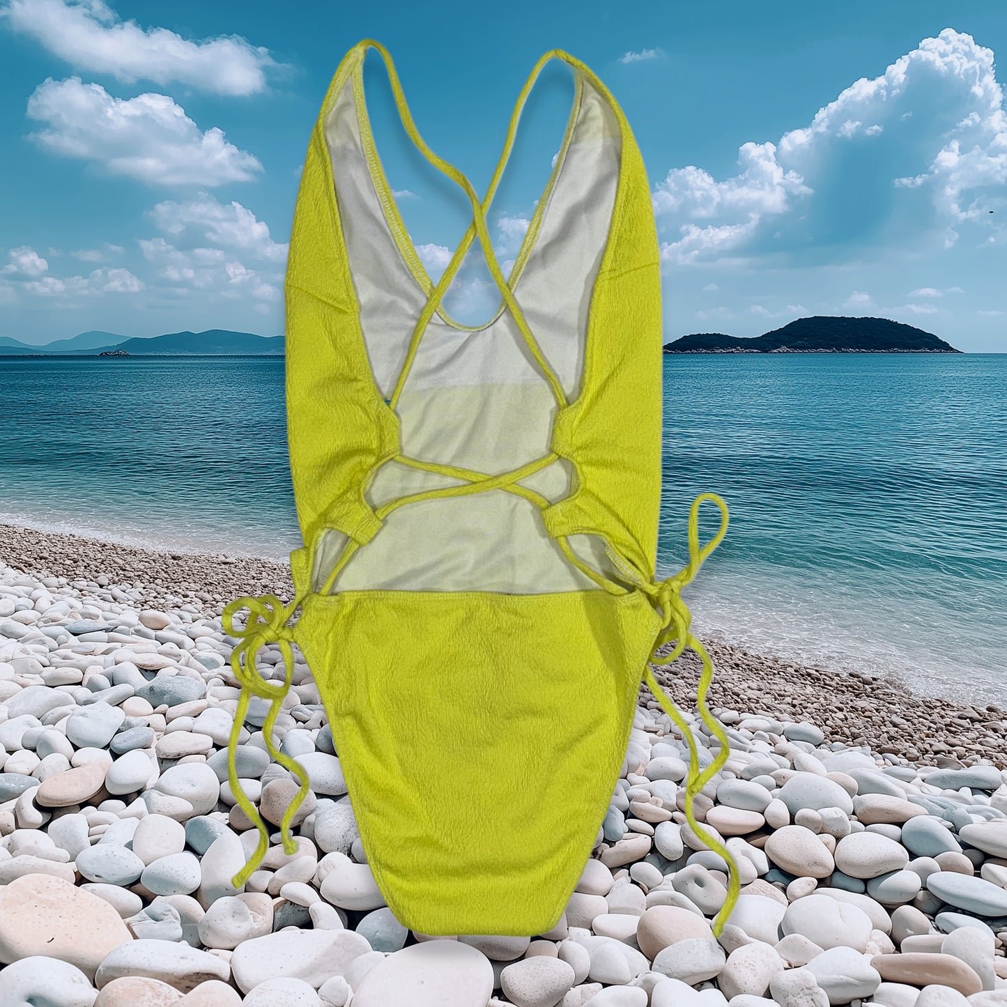 TRAJE DE BAÑO ONE-PIECE NEON LIMA | FASHION NOVA | M
