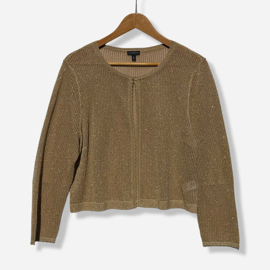 CARDIGAN DORADO | TALBOTS | XL