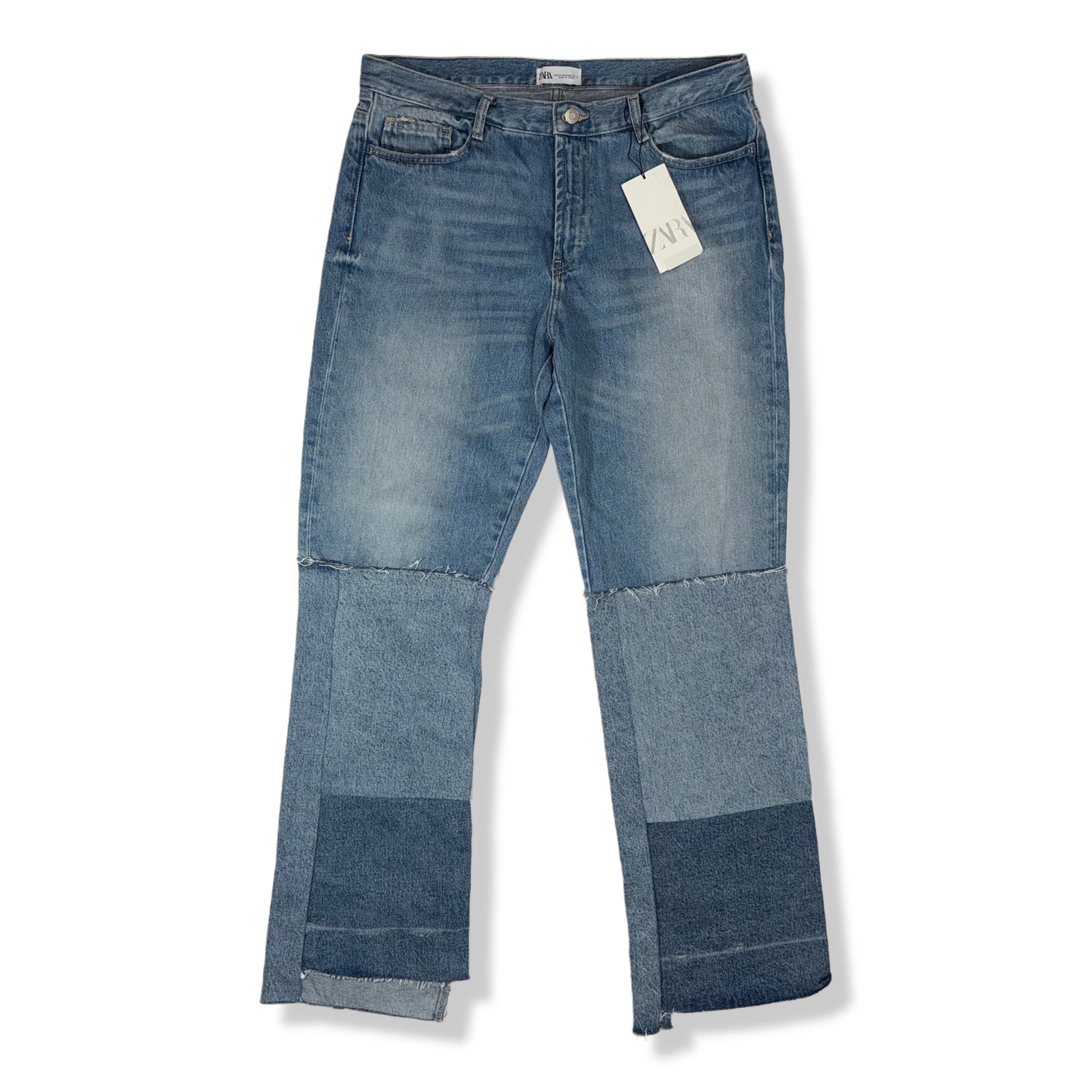 JEANS LOW-RISE PATCHWORK | ZARA | TALLA 12