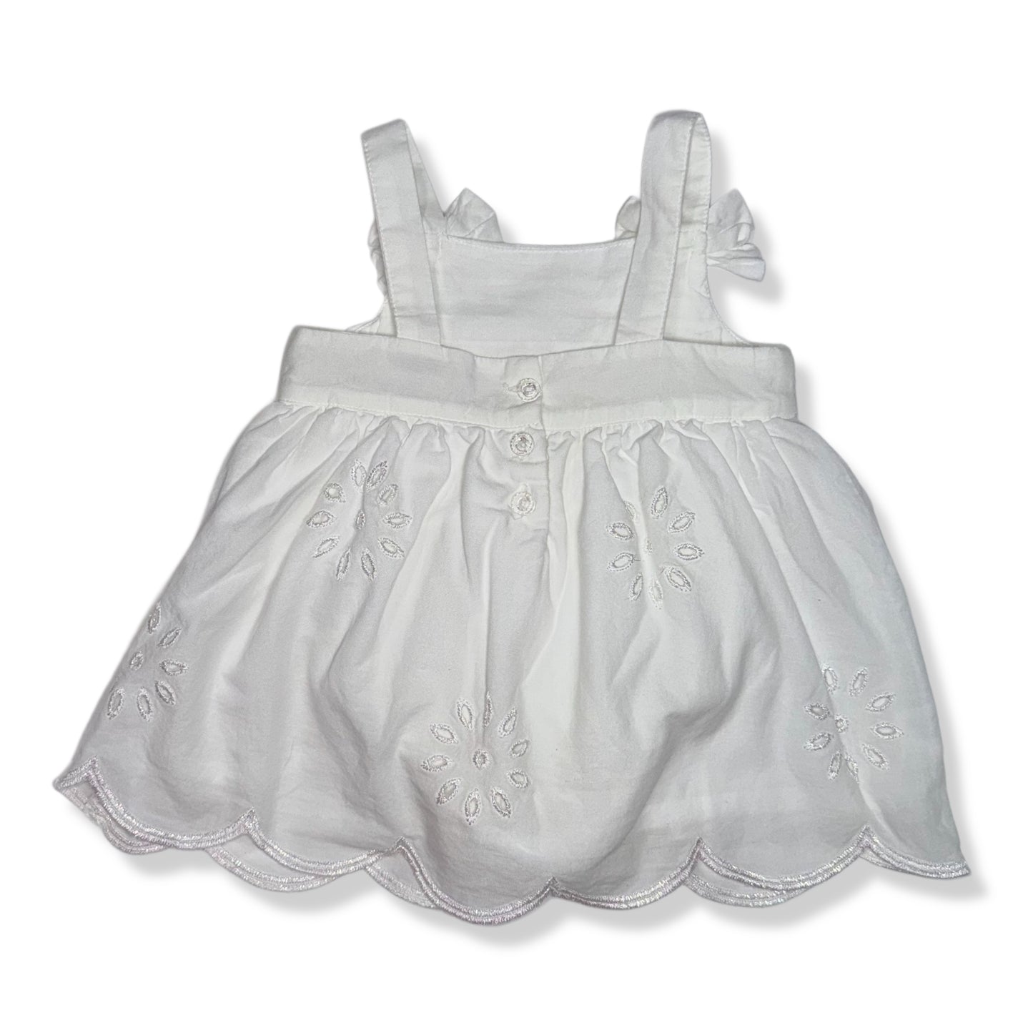 VESTIDO BLANCO PARA BEBÉS | MAX STUDIO BABY | 3-6M